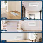 Magnetic Vent Covers with Vent Screen 7x11.3 Inch, White Mesh Vent Covers for Floor, Wall, Ceiling Air Vents to Block Dust, Pet Hair, Fits Standard HVAC Floor Registers in Home, RV, 3 Pack