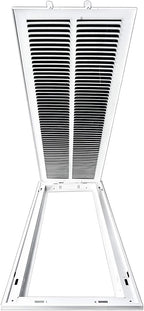 Venti Air 10" X 30" Steel Return Air Filter Grille - Removable Face/Door for 1 inch filters - HVAC Duct Cover Grill (2-3 Business Day Delivery) [Outer Dimension: 12.5"W X 32.5" H]