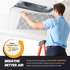 BNX TruFilter 12x12x1 Air Filter MERV 11 (6-Pack) - MADE IN USA - Allergen Defense Electrostatic Pleated Air Conditioner HVAC AC Furnace Filters for Allergies, Dust, Pet, Smoke, Allergy MPR 1200 FPR 7