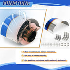 PTNHZ Universal Stainless Steel Air Intake Filter Cover Heat Shield Fits for 2.5-3.5" Cone or Cylinder Filter Burnt Blue