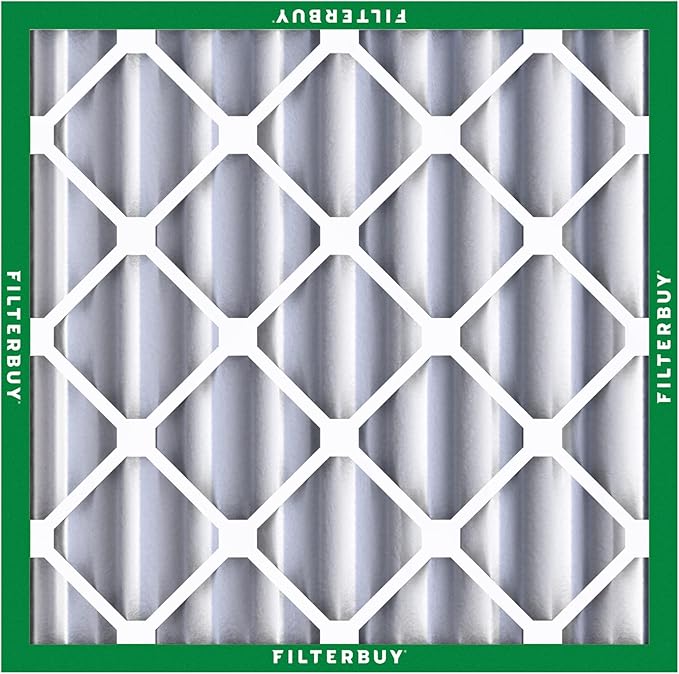 Filterbuy 20x20x4 Air Filter MERV 8 Essential Dust & Allergy Defense (5-Pack), Electrostatic Pleated HVAC AC Furnace Filters Replacement, Made in USA (Actual Size: 19.50 x 19.50 x 3.63)