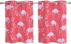 2 Panel Kitchen Cafe Curtains, Desert Camel Sunlight Filtering Nature Air Through, Home Decor Window Covering Tier Curtains for Living Room 55W x 39L inch Summer Sand Camel Animal Vintage Pink