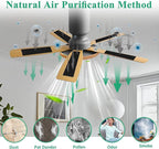 20 Pcs Ceiling Fan Filters for Blades, Fan Air Purifier Pads with Activated Coconut Shell Carbon, Universal Easy Stick Ceiling Fans Filter Fit for Common Household Office Contaminants