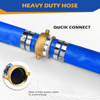 1.5" x 50 ft Discharge Hose for Swimming Pools, Heavy Duty PVC Lay Flat Water Backwash Hose,Durable Pool Drain Hose with Aluminum Pin Lug Fittings for Water Pump And Filters