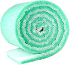 Aquarium Filter Media - Reusable Filter Floss for Fish & Turtle Tank Filters | Strong Density, Thick 12” x 72” x 0.75”-1” | Cut-to-Fit Pond Filter Pad (Green/White)