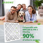Furnace Filters 10x20x1 MERV 8, MPR 600, Air Filter (2 Pack) for HVAC, AC Furnace - Actual Size: 9.75"x19.75"x0.75"
