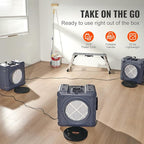 VEVOR Air Scrubber with 3-Stage Filtration, Stackable Negative Air Machine 550 CFM, Air Cleaner with MERV10, Carbon, H13 HEPA, for Home, Industrial and Commercial Use