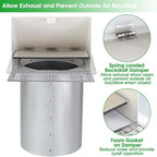 4Inch Dryer Vent Cover Outside,4"Dryer Vent Cover Outdoor,Exterior Vent Cover Dryer Wall Vent Exhaust Vent Dryer Vent Hood Cover Cap,Hooded Wall Vent with Screen&Damper for Dryer Duct HVAC Exhaust Fan