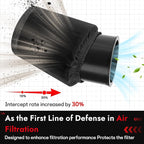 62mm Mini Bike Air Filter Cover for Predator 212cc 196cc 224cc 99cc Coleman CT200U CT200U-EX BT200X B200R B200 KT196 CT100U CC100X Baja MB165 MB200 DB30 Mini Bike Go Kart Parts (Black)