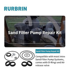 Sand Filter Pump Repair Set Compatible with Intex Sand Filter Pumps, 25013 Air Release Valve & O-Ring Parts (12 PCS)
