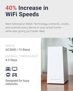 Gryphon AX – Ultra-Fast Mesh WiFi 6 Parental Control Router 2-Pack – Advanced Content Filters and Next-Gen Firewall - 4.3 Gbps Across 3,000 sq. ft. per Router for Multi-Device Households