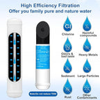 Under Sink Water Filtration System - Low Cost Replacement Water Filter for Ice Maker,Coffee Maker and Skin Care,Highly Effective Reduces Chlorine,Bad Taste&Odor,Good Choice for Home Bar and Bathroom