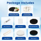 24 PCS Fx6 Canister Filter, Compatible with Fluval FX4/FX5/FX6 Aquarium Filters, Including Bio-Foam Block, Carbon Sponge Filter, Ceramic Ring, Mesh Bag