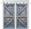 Farmhouse Wood Grain Living Room Curtains 84 Inch Length, Window Curtains Tab Top, Vintage Country Barn Gate Textured Light Filtering Window Treatments Drapes 42"x84" 2 Panel