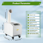 Ultrasonic Industrial Agricultural Humidifer Commercial Humidifier for Plants Large Volume (3kg/H) Automatic Ultrasonic Mist Maker 160M³/H Airflow for Warehouse Greenhouse Garden