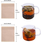 300pcsTea Filter Bags, Tea Bags for Loose Leaf Tea Safe & Natural Material, Disposable Tea Infuser for Loose Leaf Tea, Coffee, Spice, Herbs (2.36 x3.15 inch)
