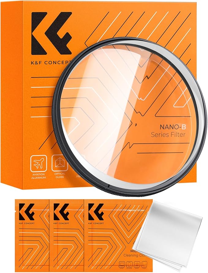 K&F CONCEPT 67mm Unilateral Blur Ghost Motion Filter Super Speed Effects for Camera Lens Clear Optical Glass with Cleaning Cloth