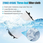 27002-0150S Pool Filter Replacement, Compatible with Sta-Rite System 2 Model PLM150 Modular Media Pool and Spa D.E. Cartridge Filter, with 24800-0121 Air Bleed Assembly, 150 sq. ft, Polyester