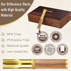 Reusable Washable Cigarette Filter Handcrafted Wood Metal Smoking Cigarette Filter Never Fade Cigarette Holders Reduces Tar Nicotine Birthdays Father Day Gift Wooden Gift Box