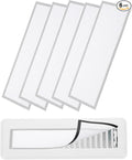 YOKIVE 6 Pcs Magnetic Floor Vent Covers, Floor Register Cover PVC Mesh Air Vent Screen Filters, Great for Home Floor, Wall, Ceiling, Catch Debris Hair Dust (White, 16-Inch x 6-Inch)