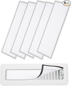 YOKIVE 6 Pcs Magnetic Floor Vent Covers, Floor Register Cover PVC Mesh Air Vent Screen Filters, Great for Home Floor, Wall, Ceiling, Catch Debris Hair Dust (White, 16-Inch x 6-Inch)