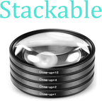49mm Close-Up Filters (+1, +2, +4 and +10 Diopters) for Canon EOS R10, EOS R50, EOS R100 with 18-45mm, EOS M6, EOS M6 II, EOS M50, EOS M50 Mark II, EOS M100, EOS M200 Cameras with 15-45mm Lens