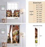 Farm Yaks Living Room Curtains 84 Inch Length, Window Curtains Tab Top, Farmhouse Barn Funny Animals Butterfly Light Filtering Window Treatments Drapes 52"x84" 2 Panel
