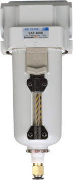 PneumaticPlus SAF400-N04BD-MEP Compressed Air Filter 1/2" NPT, 10 Micron Element, Metal Bowl, Auto Drain, Bracket Included