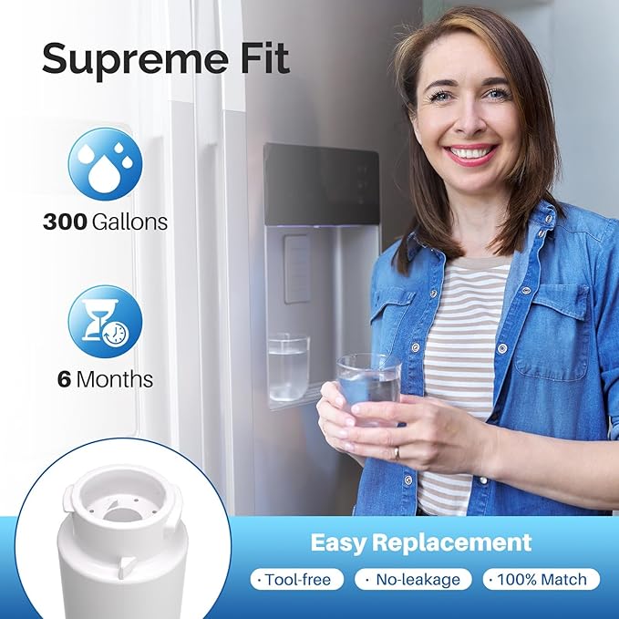 ICEPURE RWF5800A Refrigerator Water Filter and Air Filter Replacement for Frigidaire EPTWFU01, EWF02, Pure Source Ultra II, PureSource Ultra 2, SCWFTCTO, GP006 EPTWFUO1 MR022 JO22 BO022 TH-01, 2 Combo