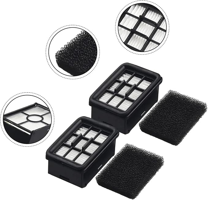 wet dry vacuum cleaner, Compatible For Redkey W12 Floor Scrubber Vacuum Replacement Spare Parts Accessorie HEPA Filter,for home and floor(2pcs)