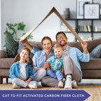 Air Vent Filter 4 x 10 Inch 14-Pack Activated Charcoal, Air Vent Floor Heater Carbon Pre-Filter Sheet 4x10 Inch Work for Home Air Purifier, Register, Ceiling 4" x 10" (Black) Hoctsom