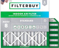Filterbuy 18x18x2 Air Filter MERV 8 Essential Dust & Allergy Defense (6-Pack), Electrostatic Pleated HVAC AC Furnace Filters Replacement, Made in USA (Actual Size: 17.75 x 17.75 x 1.75)