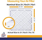 Filter King 21.75x21.75x1a Air Filter | 6-PACK | MERV 13 HVAC Pleated A/C Furnace Filters | MADE IN USA | Actual Size: 21.75 x 21.75 x .75"