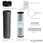 Aquasure Fortitude V2 Series Whole House Multi-Purpose Sediment/Carbon/Siliphos Anti-Rust, Bacteria & Scale Inhibiting Water Filter System, Large Size | Reduces Chlorine, Taste & More (AS-FL-25SPX)