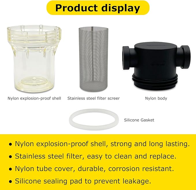 Female NPT in-Line Strainer with Stainless Steel Filter Screen (1 inch 40 mesh)