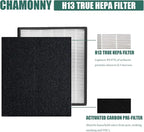 IAF-H-100D Idylis D Replacement Filter Size D, Compatible with Idylis AC-2118, AC-2123, IAP-10-280 Air Purifier Devices, 2 H13 True HEPA Filters + 4 Activated Carbon Pre-filters