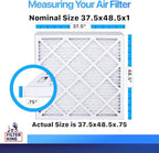 Filter King 37.5x48.5x1 Air Filter | 4-PACK | MERV 8 HVAC Pleated A/C Furnace Filters | MADE IN USA | Actual Size: 37.5 x 48.5 x .75"