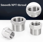 2 Pcs Reducer Hex Bushing, 304 Stainless Steel 3/4" Male NPT to 1/2" Female NPT（ 3/4"MNPT - 1/2"FNPT） Pipe Fitting Hex Bushing, Heavy Duty Pipe Fitting Reducer Adapter