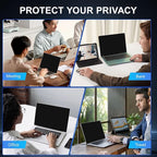 2Pack Magnetic 14 Inch Laptop Privacy Screen 16:9 Aspect Ratio, Removable Anti-Blue/Glare Protector Film, Anti Spy Desktop Security Private Filter 14in