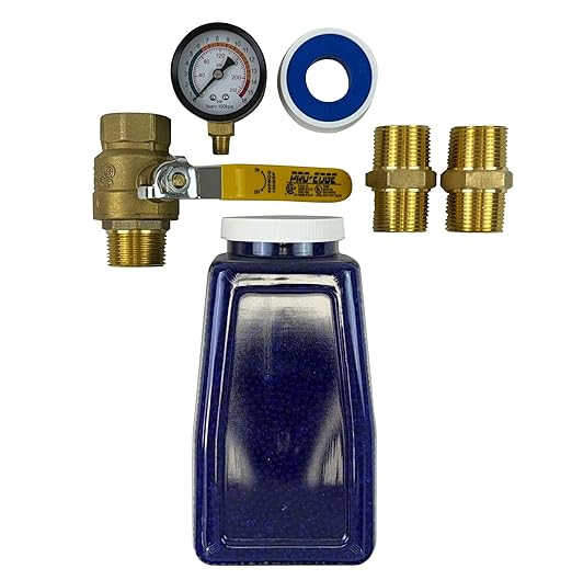 3/4" NPT Industrial (2-Stage) Coalescing Filter Removes Oil, Moisture Vapor Aerosols and in Line Desiccant Bead Air Dryer for Compressed Air Lines