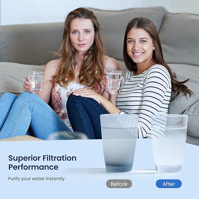 GLACIER FRESH Water Bottle Filters, Replacement for Brita BB06, Brita Hard Sided and Sport Water Bottle Filter, 6 Count