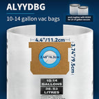 10 Pack Shop Vac 10-14 Gallon Vaccum Bags, ALYYDBG Type F 90662 9066200 9066233, Type I 90672 9067200, 9067211 Filter Bags
