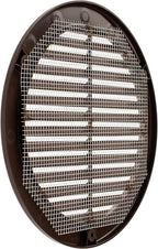 Vent Systems 6" Inch (Opening Dimensions) - Pack of 100 - Brown Soffit Vent Cover - Plastic Round Air Vent Grille - Built-in Mesh Screen - HVAC Register Louver for Bathroom, Home, Kitchen
