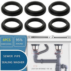 4PCS 45mm (1.77") Multi-Shape Silicone Sealing Gaskets - Convex/L/O-Shaped Washers for Kitchen Sink Drain & Inclined Sliding Joints