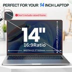 2Pack Magnetic 14 Inch Laptop Privacy Screen 16:9 Aspect Ratio, Removable Anti-Blue/Glare Protector Film, Anti Spy Desktop Security Private Filter 14in
