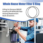 Whole House Water Filter O Ring 10"X4.5", 20"X4.5" for Simpure DB10C PurePlus PP-WFM10B Filter Housing Replacement Seals & Gaskets - 2PCS