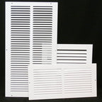 HVAC Premium 10" X 10" Aluminum Return Filter Grille for 1" Filter - Easy Airflow - Linear Bar Grilles [Outer Dimensions: 12.5"w X 12.5h"]