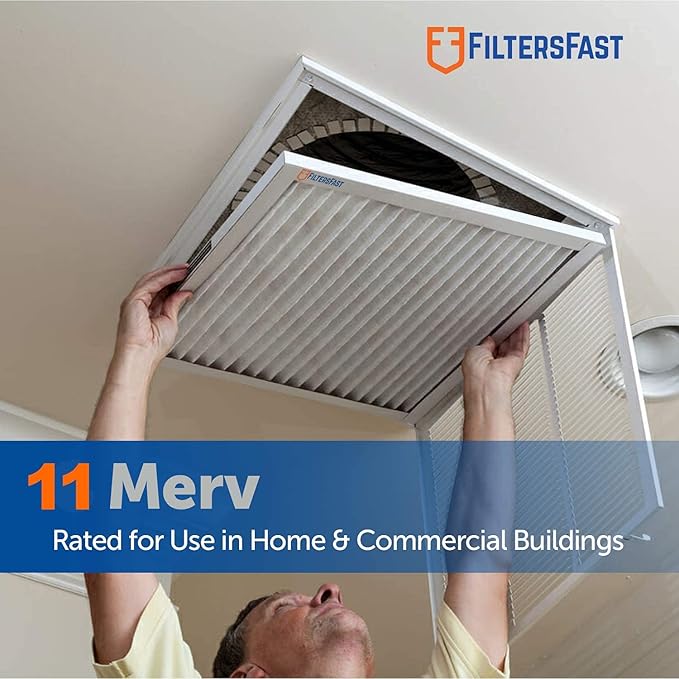 Filters Fast Compatible Replacement for Honeywell 20x20x5 Air Filter MERV 11 FC100A1011 Pleated AC Furnace Air Conditioner Filters Actual Size: 19.75 x 19.875 x 4.375, 2-Pack