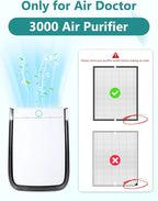 3000 Replacement Filter Compatible with Air Doctor 3000 Air Purifier, 1 Premium Filter + 1 Activated Carbon Filters + 4 Pre-Filters,Compare to ADF3001 ADF3002 ADF3003