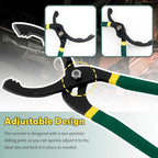 12" Adjustable Oil Filter Pliers,Car Oils Filters Removal Tool for Oils Filters Removals and Installation,Multi-Functional Oil Filter Wrench Tool with Non-Slip Handle